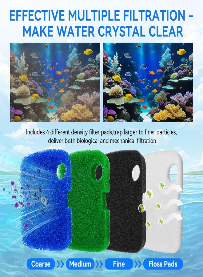 HDWGGD Canister Filter Media Replacement for Penn Plax Cascade 1000 Canister Filter Aquarium Canister Filter Bio Floss Sponge Compatible with Cascade 700/1000 CCF2UL/CCF3UL Canister Filter Fish Tank 16 Pack - Image 3
